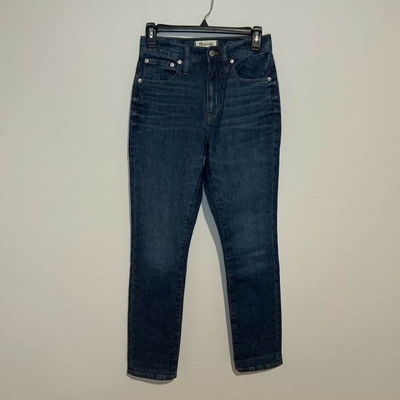 Madewell High-Rise Slim BoyJeans - Dark Wash, Size 24 (New Condition) - Picture 1 of 8